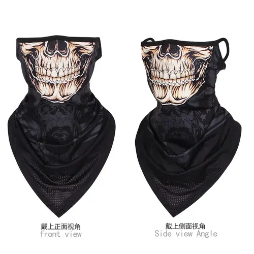 Multi-function Motorcycle Face Scarf Skull Masks Cycling Neck Gaiter Cover Mesh Tube Sport Sunscreen Men Women Bandana Balaclava - Image 14