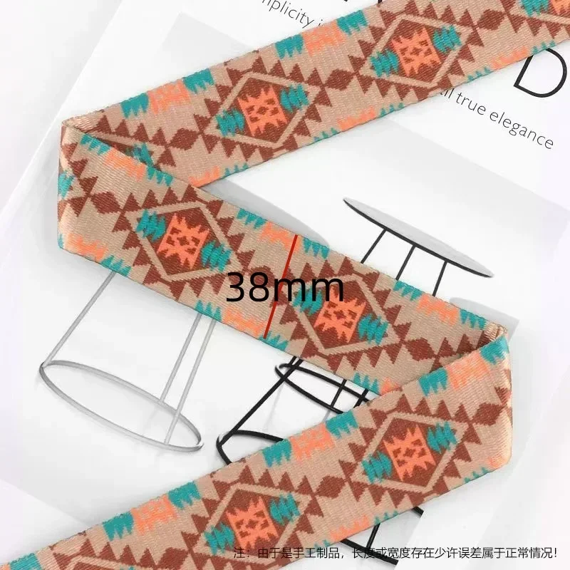 2 Meters 38mm Nylon Webbing Ribbon Printed Tape Belt Strap Dog Pet Collar Leash Rope Band for Sewing Clothes Accessories