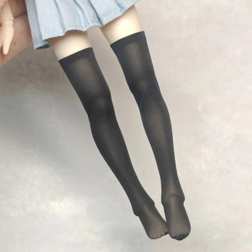 1Pair 1/6 Scale BJD Thigh Socks Knee High Ankle Length Leg Warmers Lace‑Trim Stretch Textile for OB22 OB24 Azone Blythe