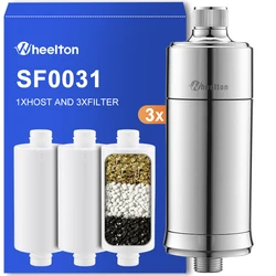 Wheelton Duş Su Filtresi Ev Yumuşatma sert su arıtıcısı Klor Ağır Metal Tortu Kuru Kaşıntılı Cildi İyileştirir