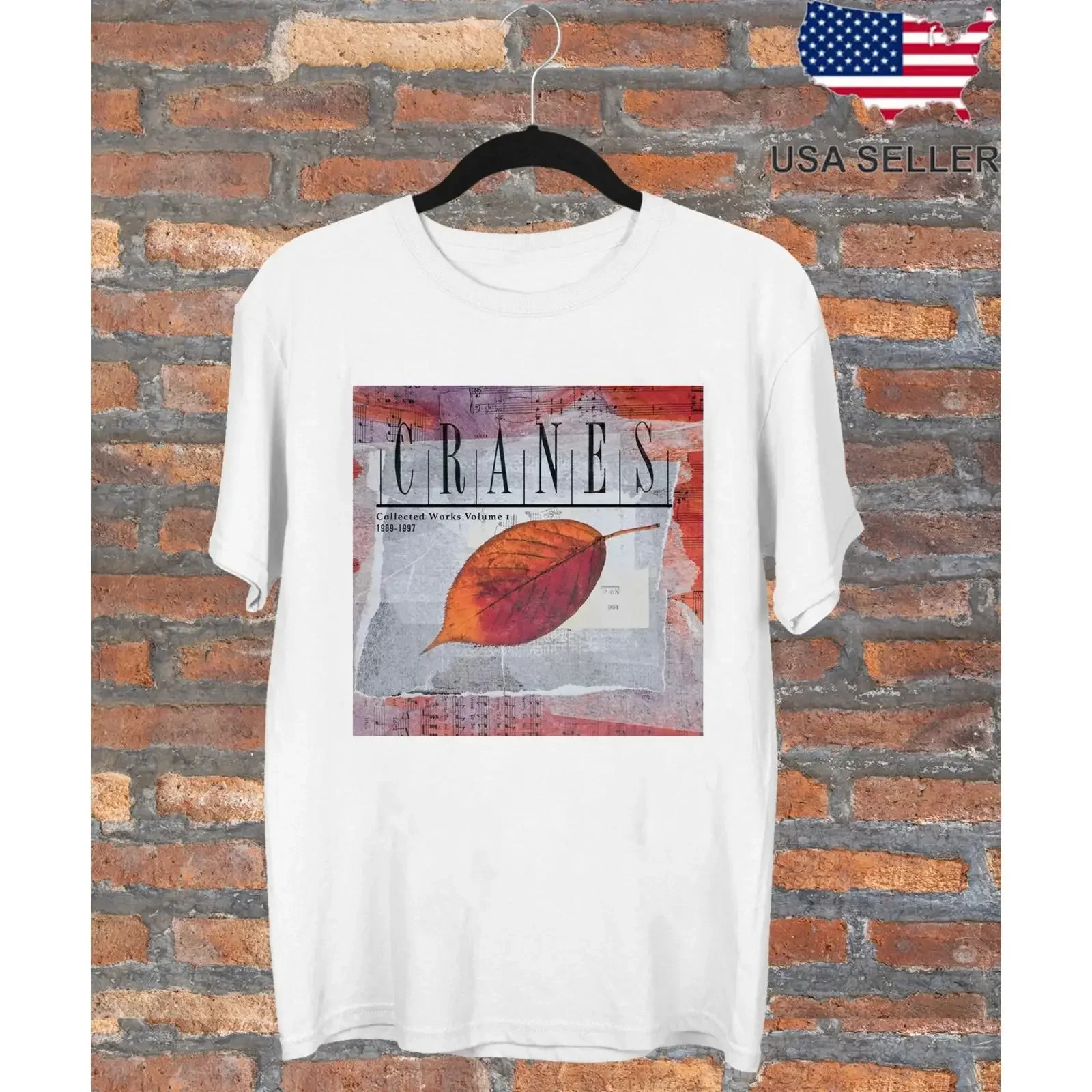 Rare Cranes Band Music  White T Shirt S 5XL All Size ES105 vintage Washed homme Stretched Unisex Top For Everyday Wear Soft