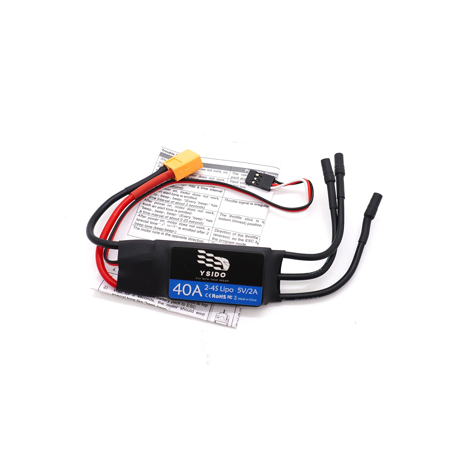 Piezas de aviones modelo RC 10A/30A/40A/50A/80A ESC con controlador electrónico de velocidad UBEC 2-7S para helicóptero cuadricóptero RC FPV