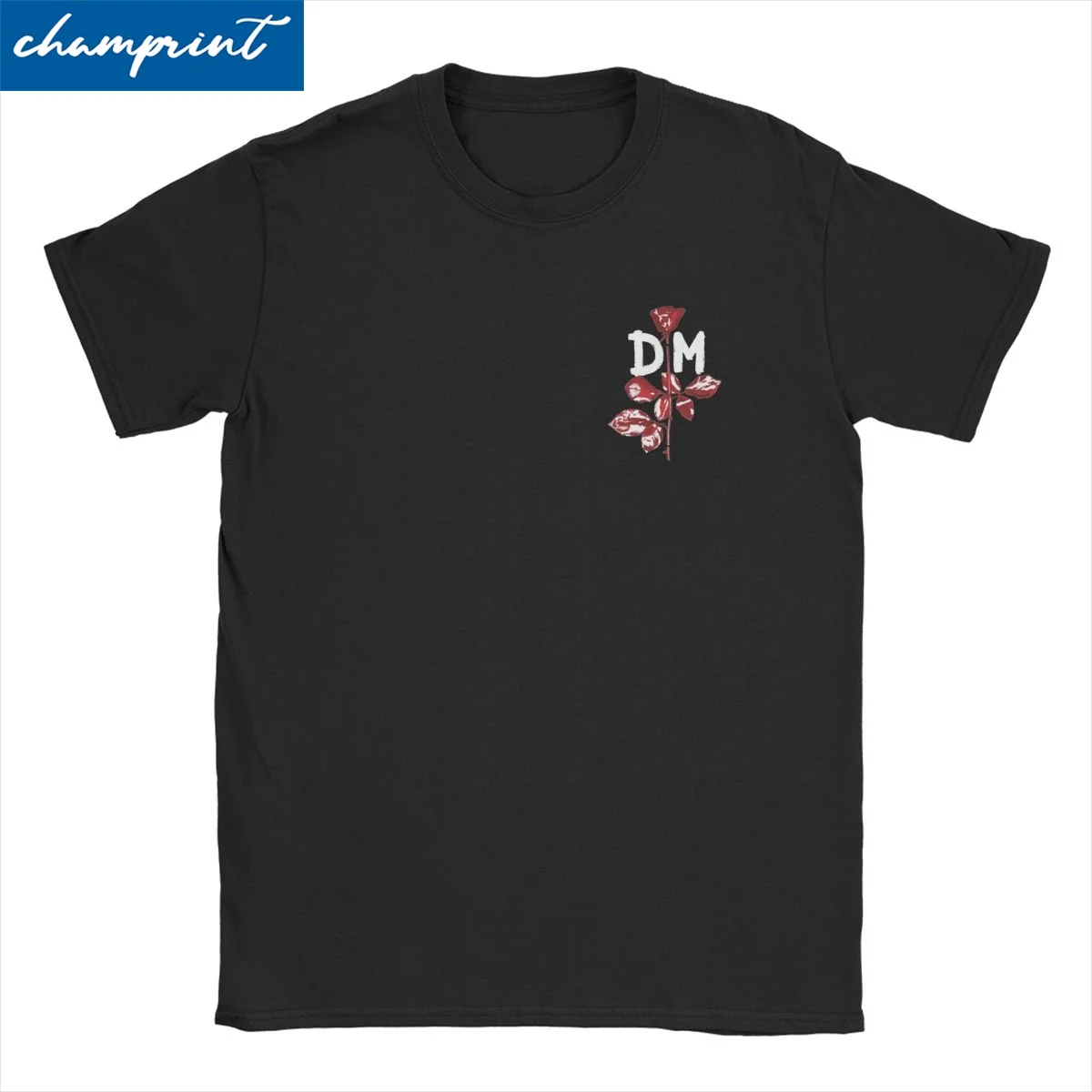 DM Rose Electronic Enjoy The Silence T-Shirt Men Women Depeches Mode Vintage 100% Cotton Tees T Shirts Plus Size Tops