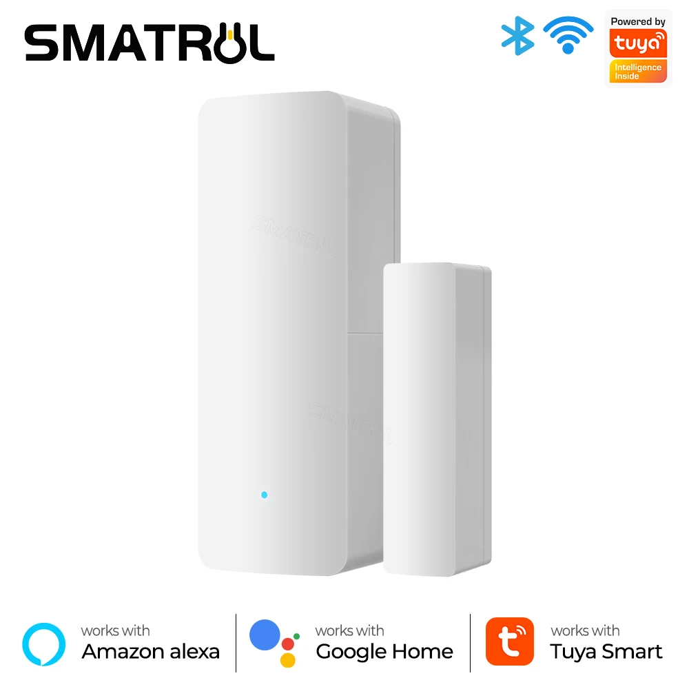 

SMATRUL Tuya Smart WiFi Door Sensor Door Open / Closed Detectors App Notification Alert Security Alarm Support Alexa Google Home