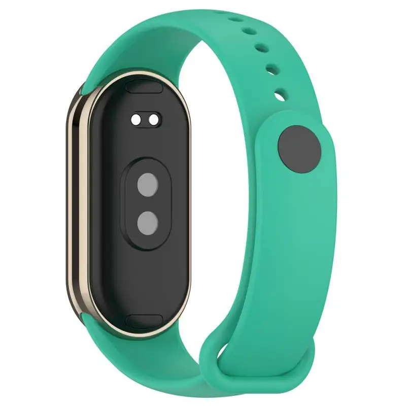 สายรัดข้อมือแจ็ค RCA กันน้ำดีไซน์ปลั๊กโลหะ Mi band 8ใช้งานง่ายกันน้ำทนทานสายทดแทนสายรัดข้อมืออัจฉริยะสวมใส่ได้