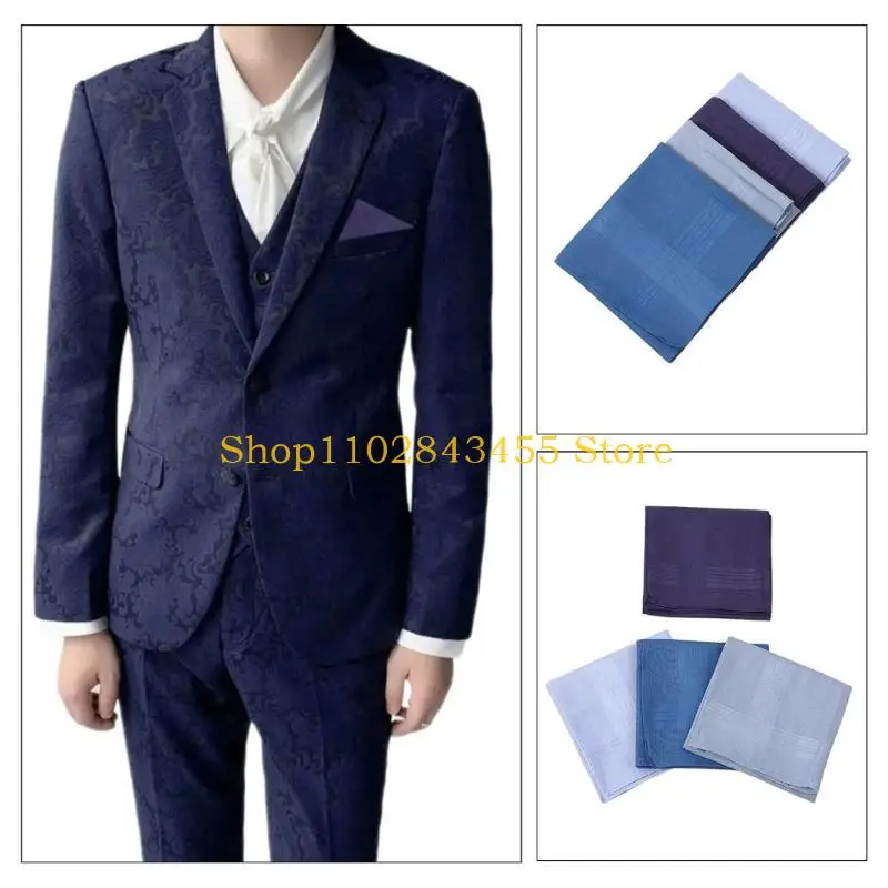 49mc 40x40cm Męskie pasiaste chusteczki losowe kolory Hanki Pocket Striped Wzory Pockward Square Chusteczka dla mężczyzny