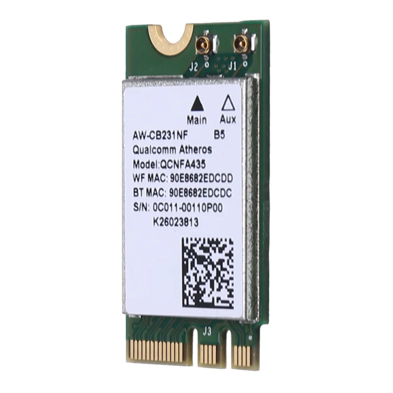 -AT52 QCA9377 QCNFA435 Wireless Card Bluetooth4.1 Wifi Card 433Mbps 802.11AC 2.4G/5Ghz NGFF Network Adapter For Win 7/8/10