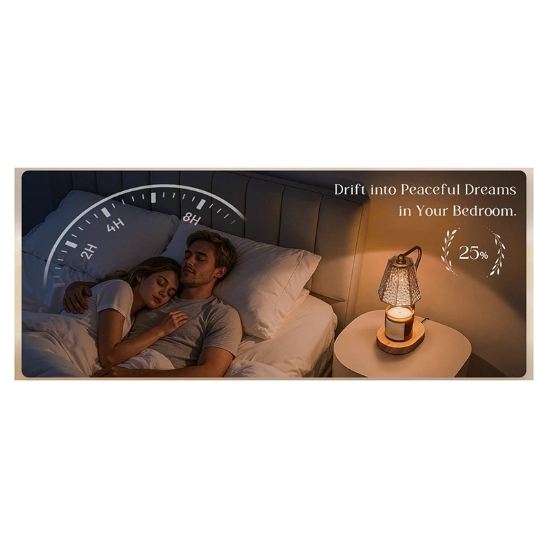 Candle Warmer Lamp with Timer Dimmable, Height Adjustable Wax Melt Warmer for Home Decor,for Scented Wax Jar Candles(US) Retail