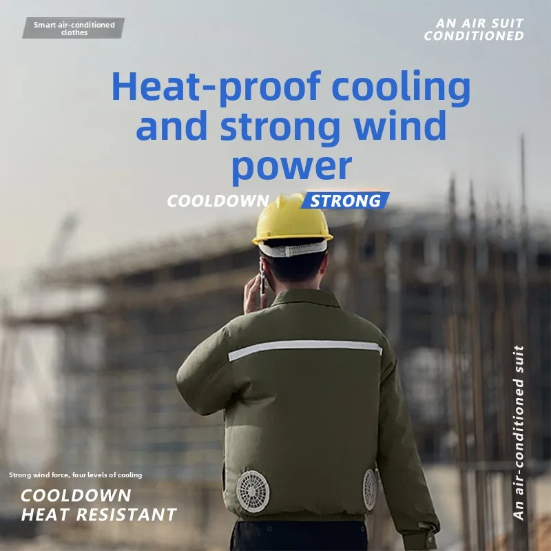

Summer Air-conditioning Clothing Cooling Heatstroke Cooling Overalls Clothes with Fans Construction Site