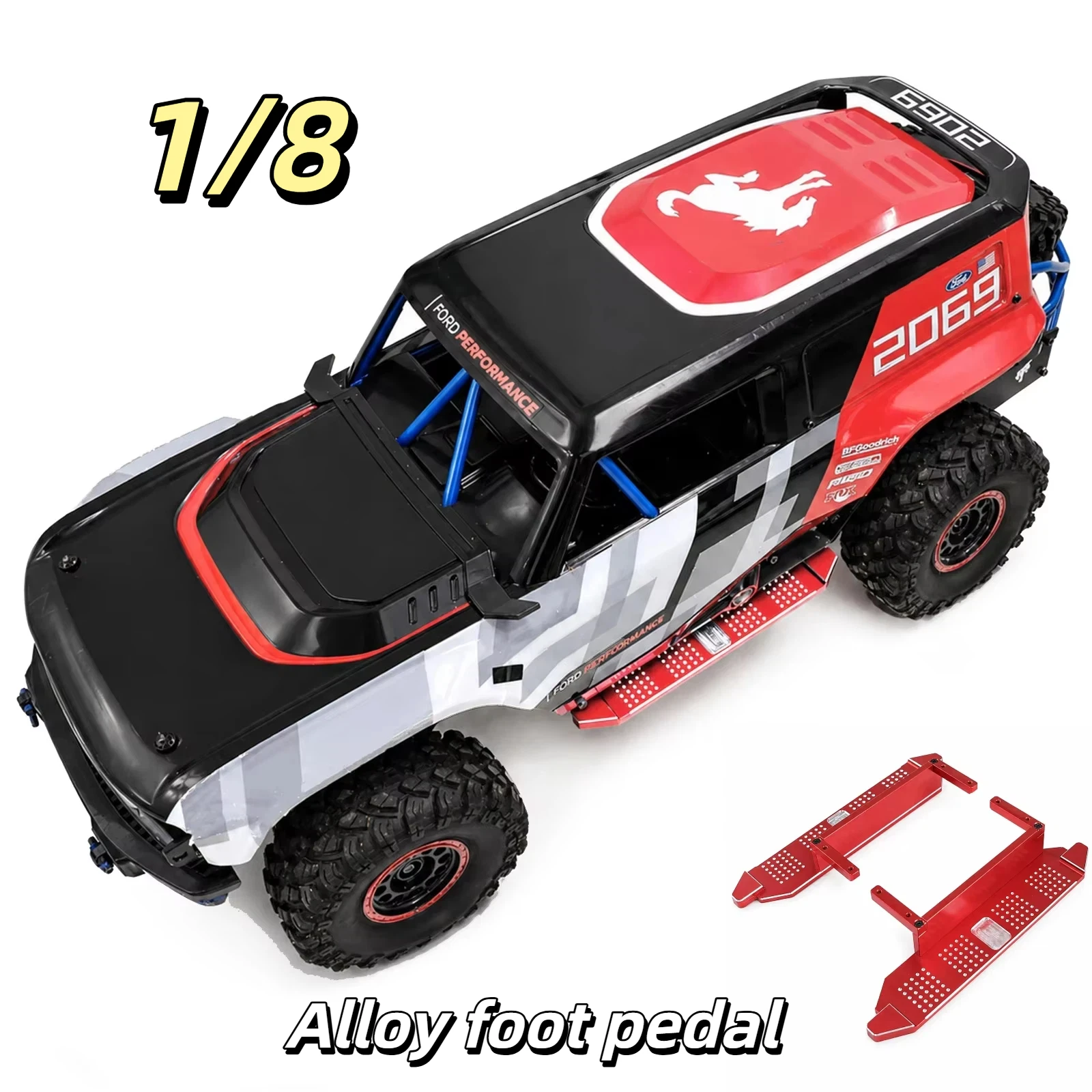 

MJX Rc Car Aluminum Side Pedal 1 8 H8p Upgrade Accessories For Ford Bronco Rc Crawler Aluminum Alloy Foot Pedal For Hobbyist