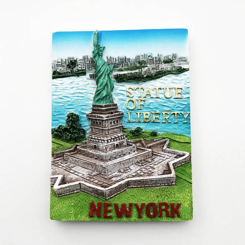 USA New York Fridge Magnets Tourism Souvenir Refrigerator Magnetic Sticker Decoration Collection Gift