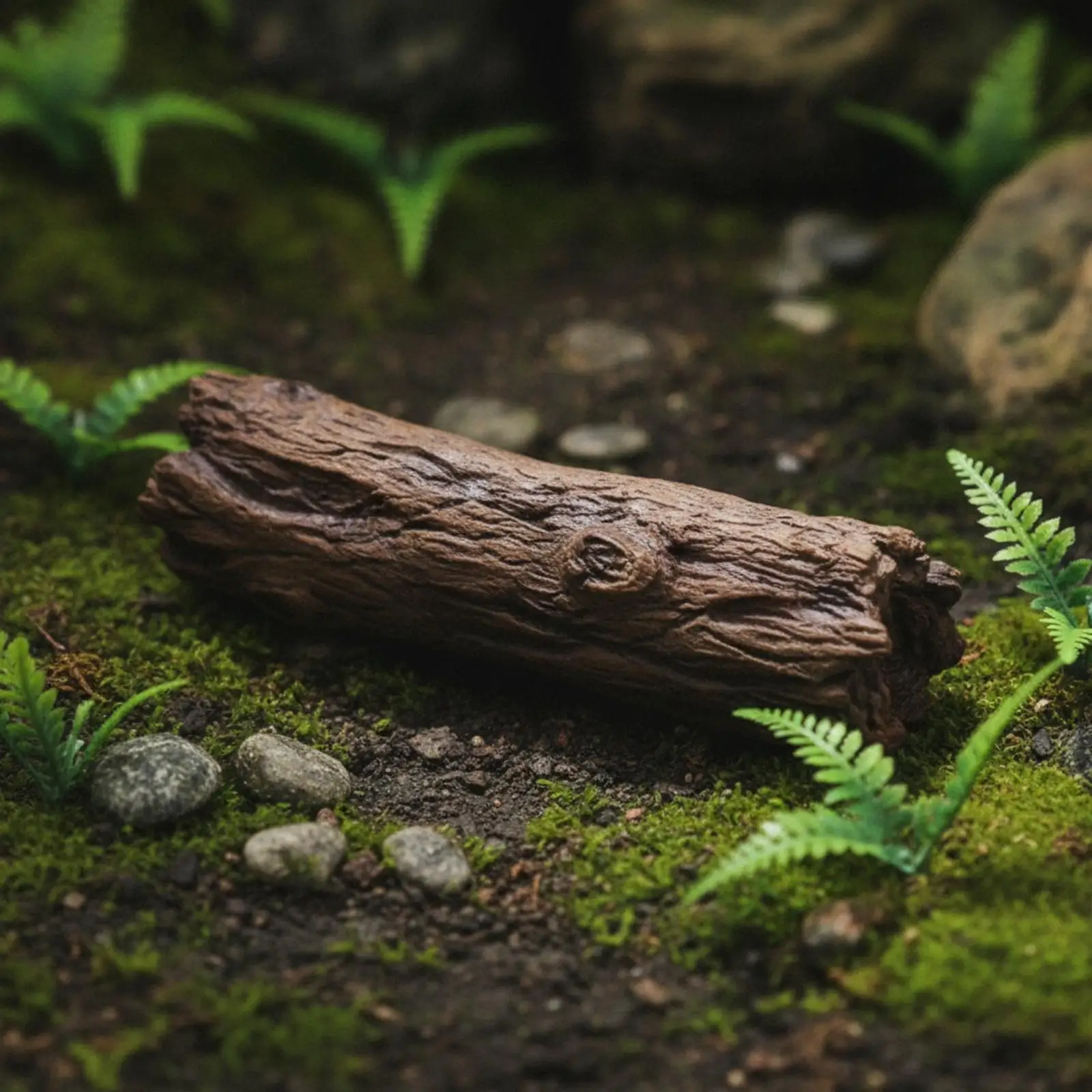 Simulated Forest Display Compact Tree Stump Ornament Rugged Wood Look Plastic Log for Miniature Scenery