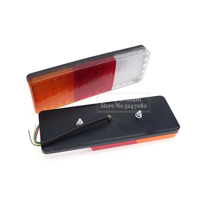 2pcs Waterproof 12V 75 LED Taillights Car Truck RV Van Bus Rear Tail Trailer Lights Signal Indicator Brake Stop Reverse Lamps
