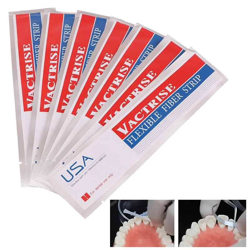 

7Pcs Dental Fiber Splint Glass Flexible Fiber Strip Composite Light Resin Cure Bonding Strips Dentistry Material