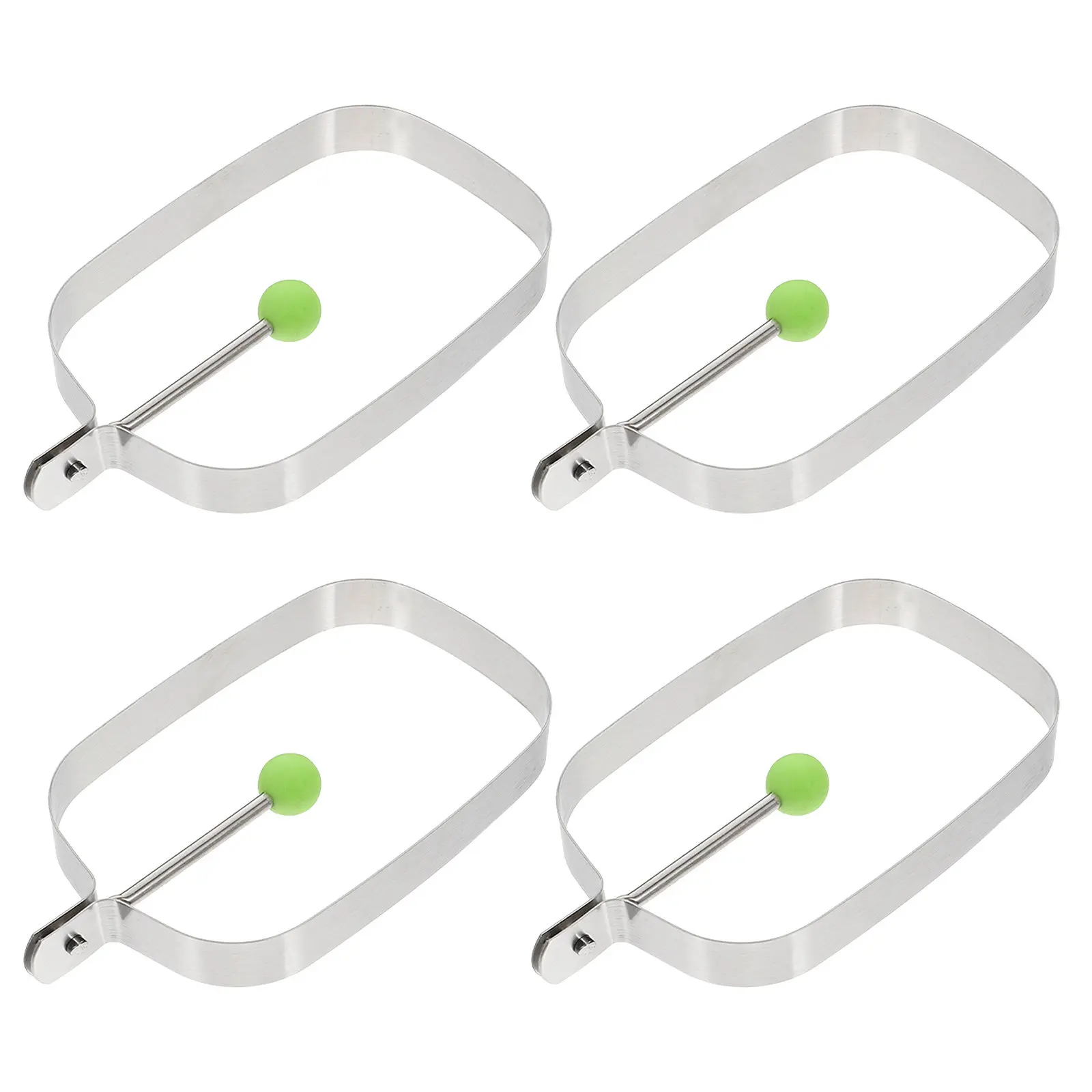 Stainless Steel Egg Rings 4 Pack Square Nonstick Molds for Fried Eggs Pancakes Omelets and Sandwiches