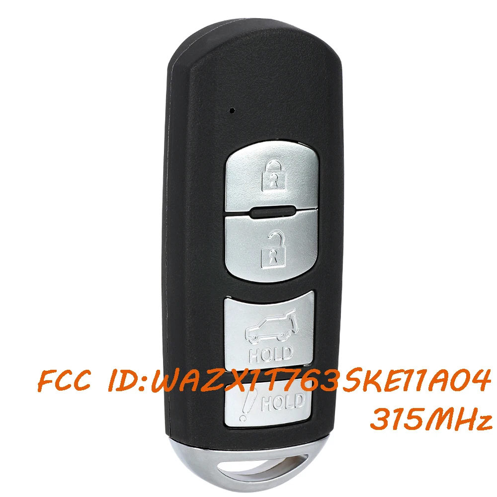 DIYKEY WAZX1T763SKE11A04 for Mazda CX-9 CX-7 MX-5 MIATA 2010 2011 2012 2013 2014 2015 Smart Remote Key Fob SKE11A-04 TEY1-67-5RY