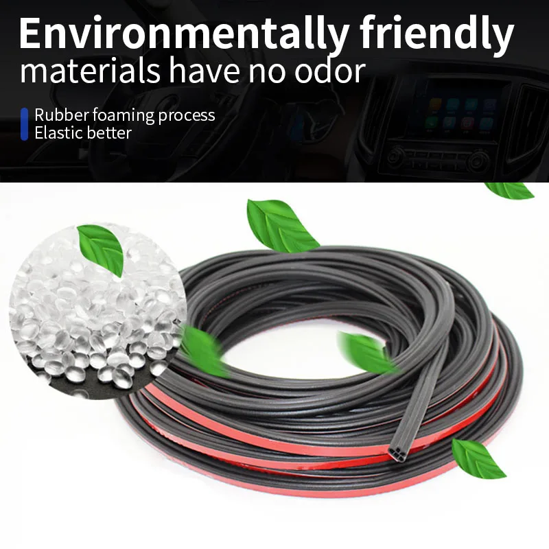 2Meters B-type Car Door Rubber Seal Strip for Renault Initiale Fluence Alpine Wind R-Space 2 3.2