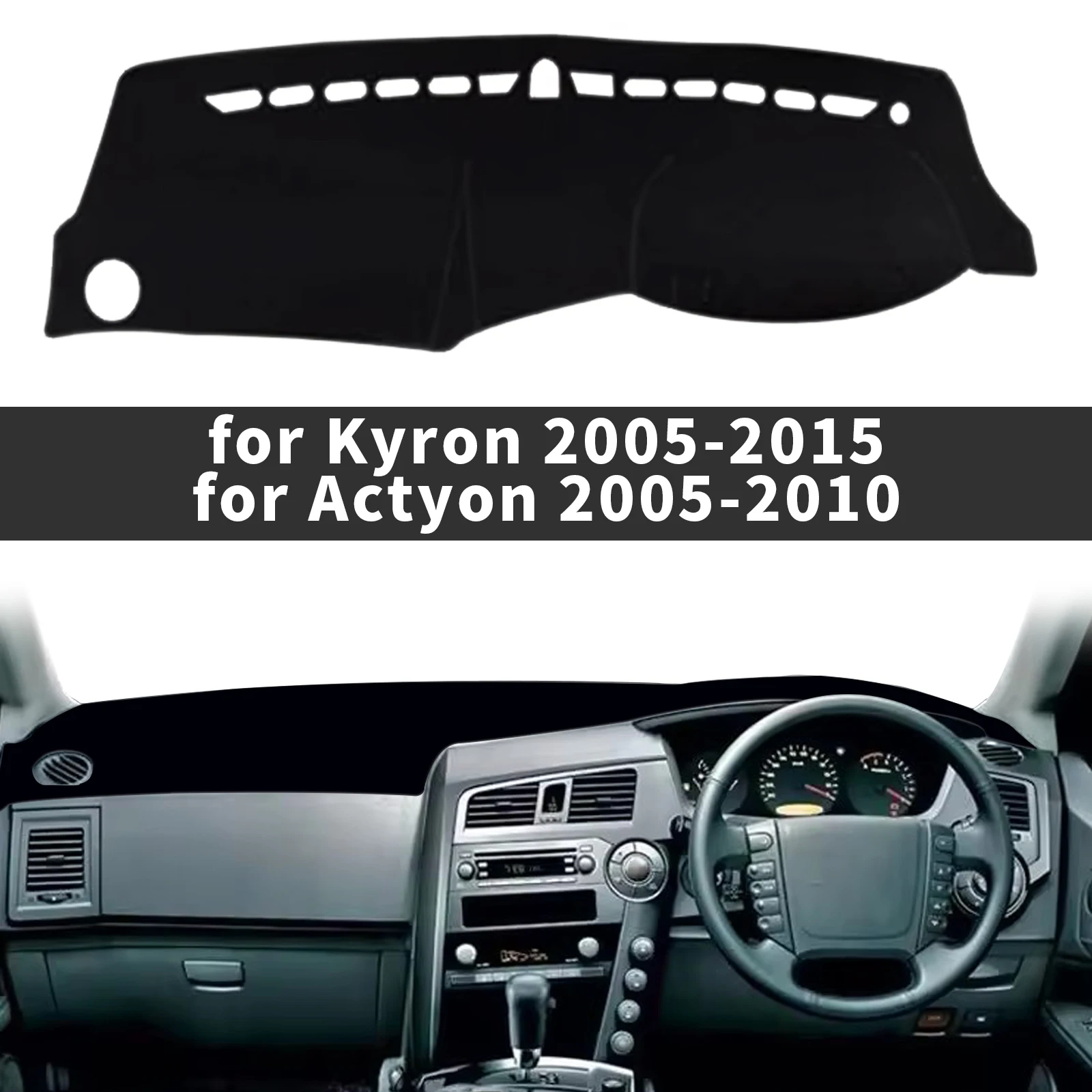

For Ssangyong Kyron 2005-2015 For Actyon 2005-2010 Fit Car Dashboard Cover Sunshade Dash Mat Anti‑Slip Dashmat Protector Pad