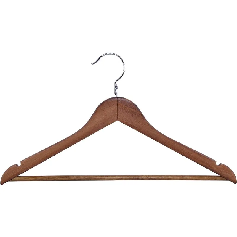 

Kascade Wooden Hangers 50 Pack, Unique Ring Design, Space Saving Pants Clothes Hanger with Pants Bar and Shoulder Notches