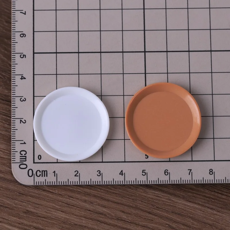 5pcs Mini Plates Dollhouse Small Dishes Model Creative Tableware Desktop DIY Simulation Resin Miniature Decoration Accessories