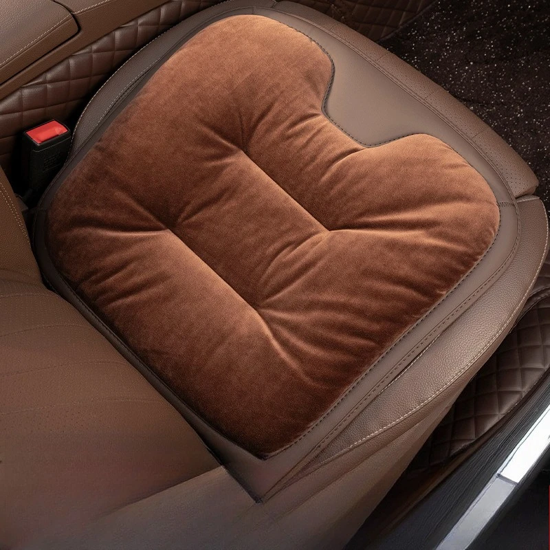 Sarung Jok Mobil Universal Berpemanas untuk Mobil Mewah, Set 3 Buah Depan Belakang, Bulu Halus, Hangat untuk Musim Dingin, Alas Jok Mobil dengan Pemanas Otomatis