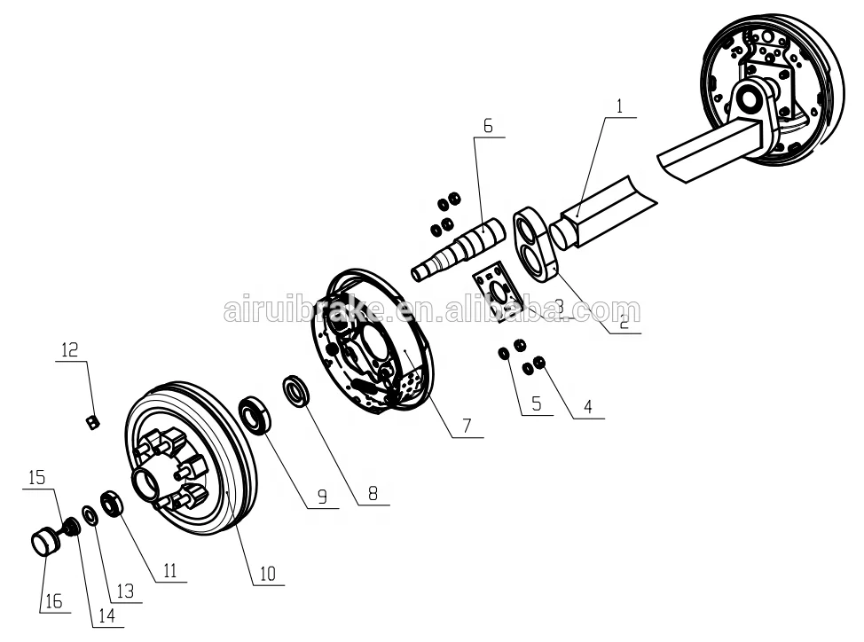 trailer trailer axle kits suspension Drop Axle 10 inch Electric Brake for trailer