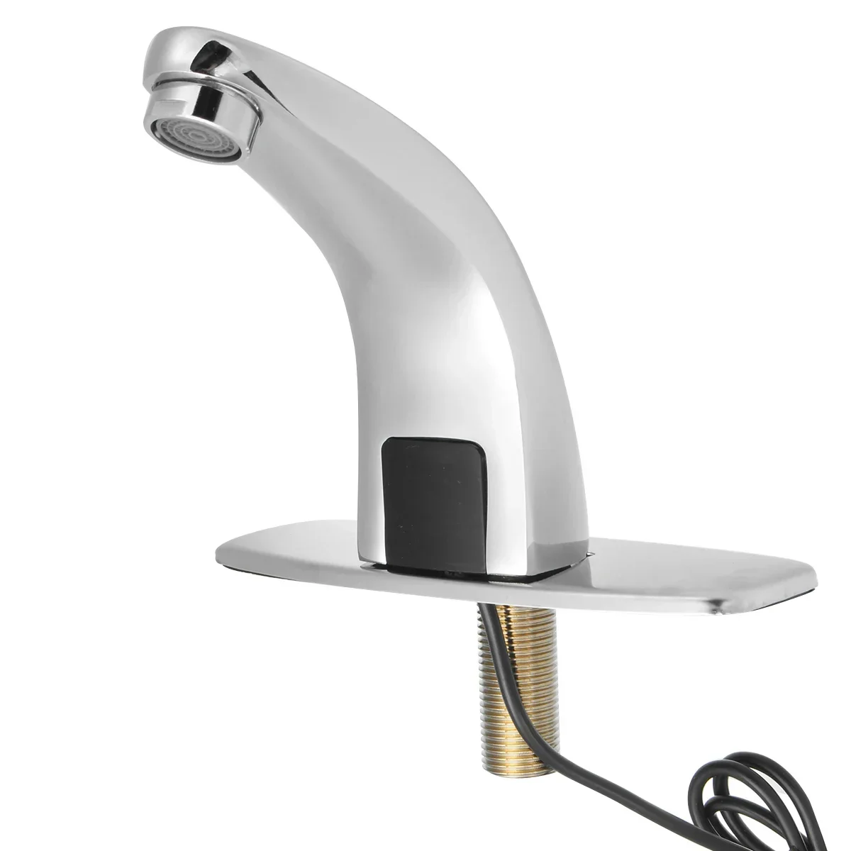 Chrome Brass Sink Mixers Sensor Tap Automatic Touch Free Hands Free Infrared Basin Faucet Battery Power