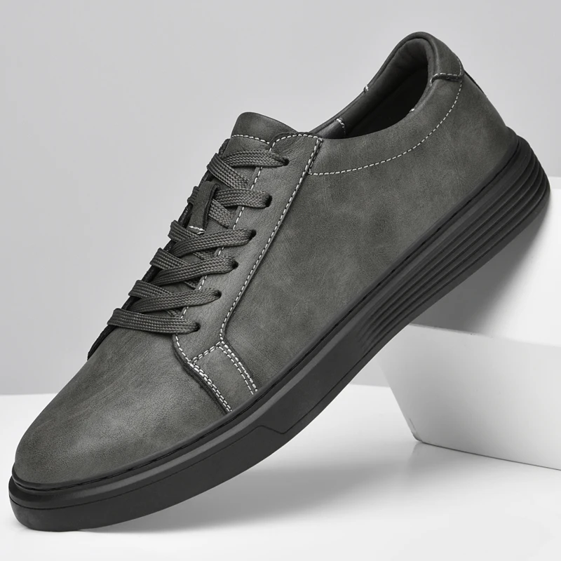 Zapatos de hombre 2023, zapatos informales de diseñador de cuero genuino, zapatillas cómodas de marca italiana de lujo, zapatos de Skateboard para hombre, Tenis Masculino