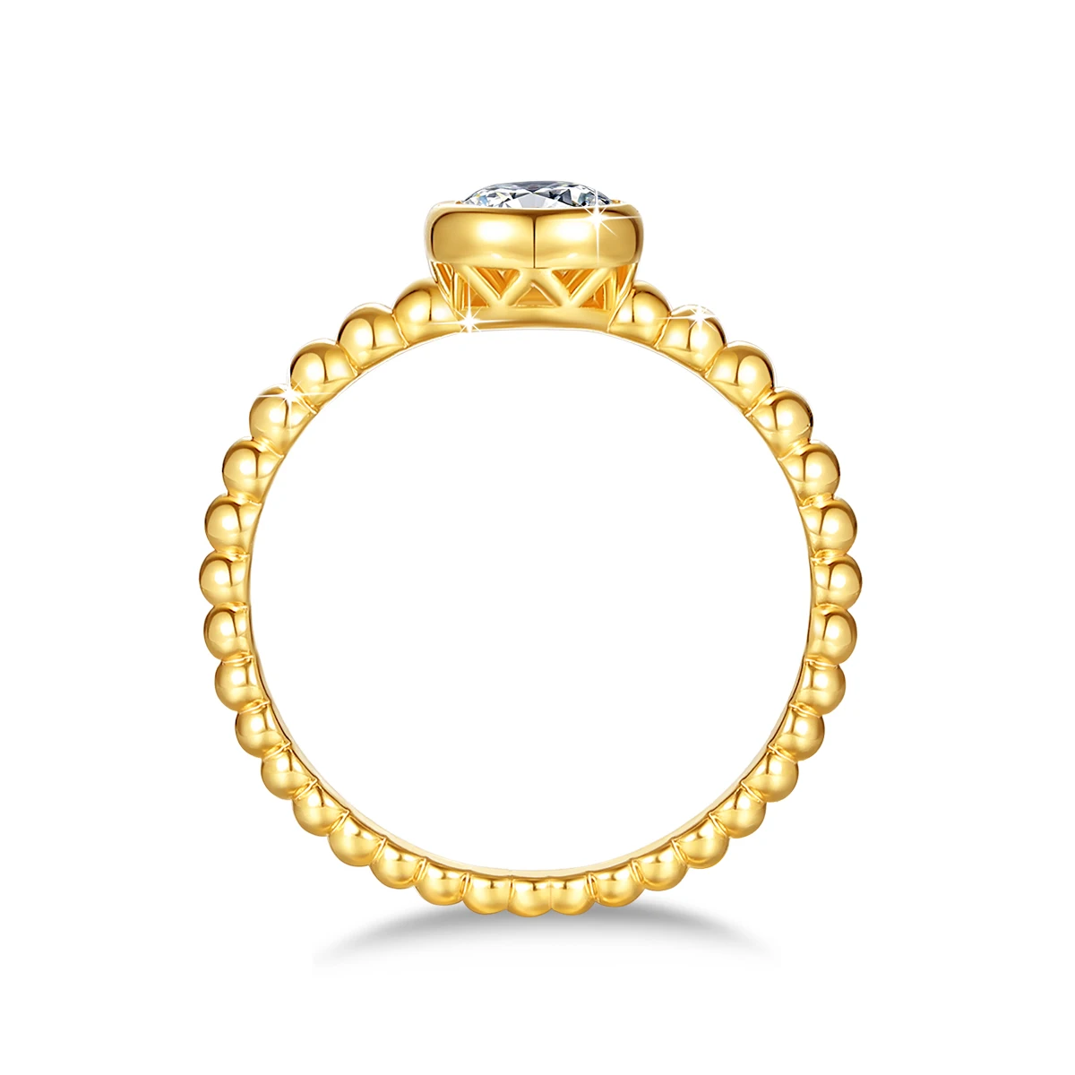 Szjinao 100% 18k Gold Wedding Ring Moissanite Diamond Round Cut 0.5ct 5mm Real K Gold  Jewelry For Women Gift With Cerificate