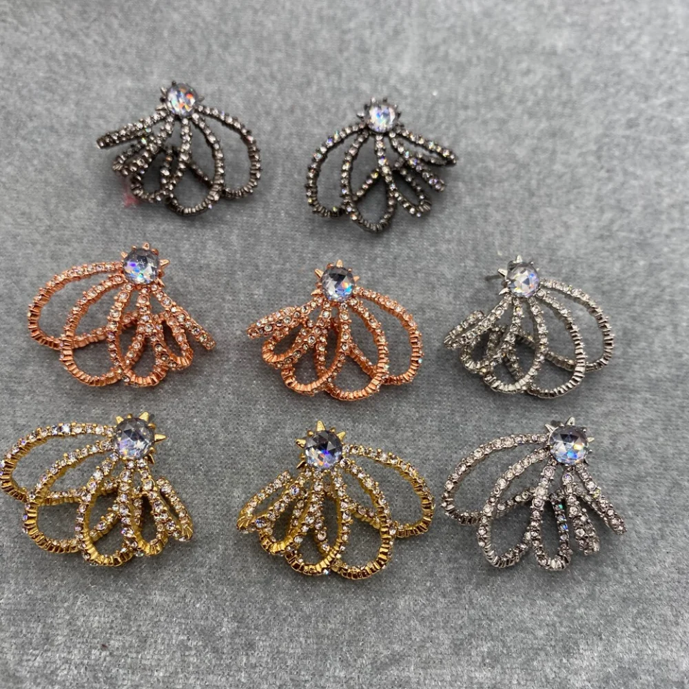 European and American Genius Designers Create Fashionable and Casual Full Diamond Earrings