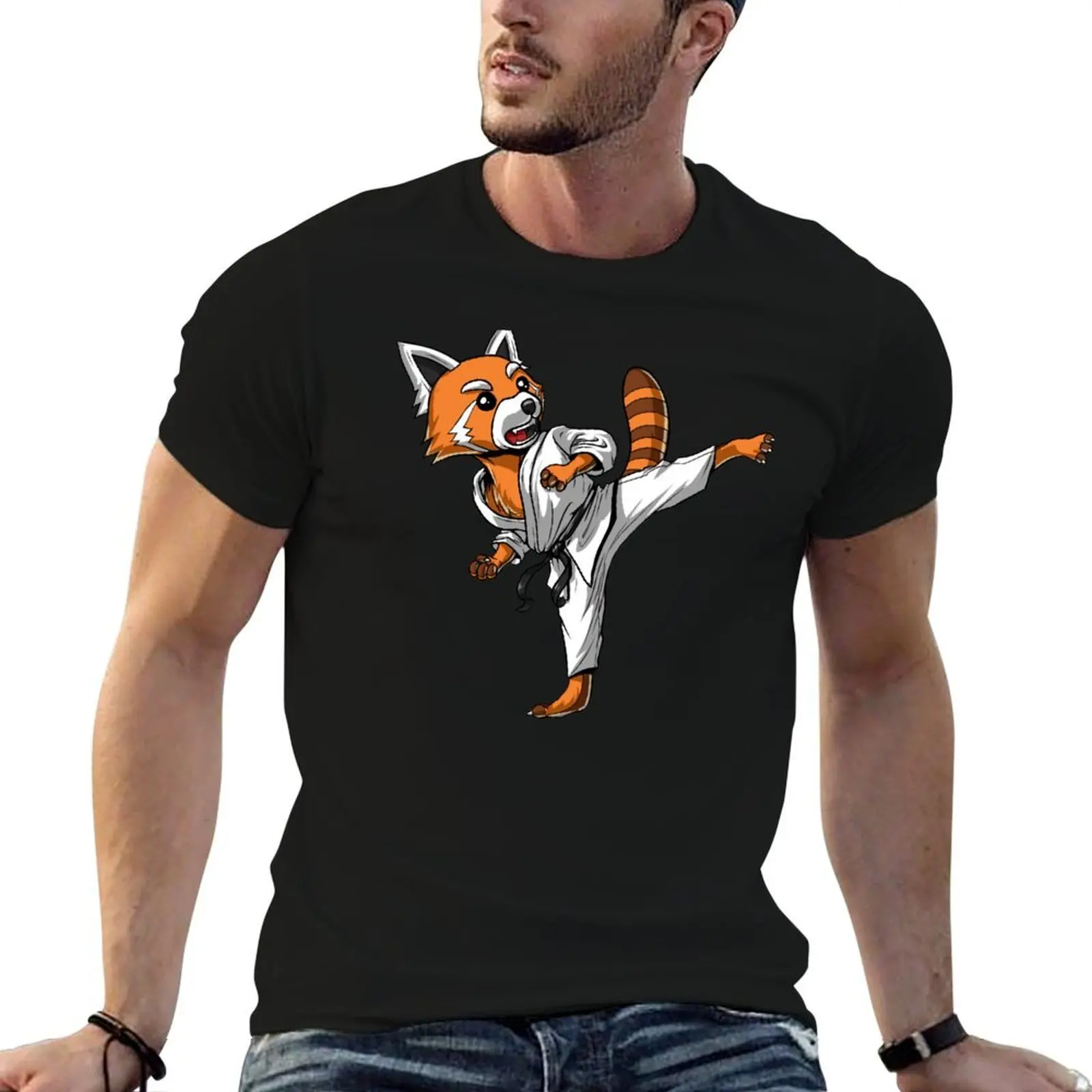 

Red Panda Bear Karate T-Shirt t shirt custom print t shirts for man graphic tees T-Shirt