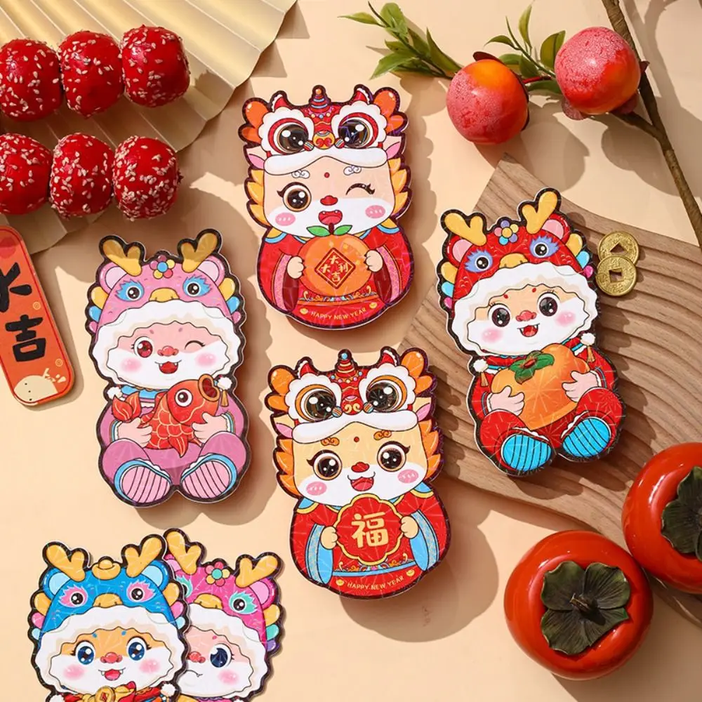 

6 Pcs 2024 Dragon Year Hongbao Chinese New Year Red Envelopes Lucky Money Envelopes Red Packet for Spring Festival Decoration