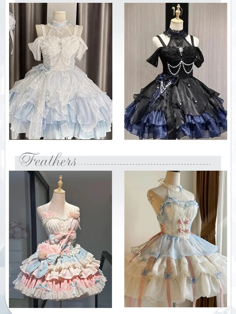 Sommer Japanischen Stil Kawaii Lolita Kleid Frauen Vintage Süße Spitze Bogen Rüschen Kuchen Kleider Harajuku Y2k Schlank Verband Kleid