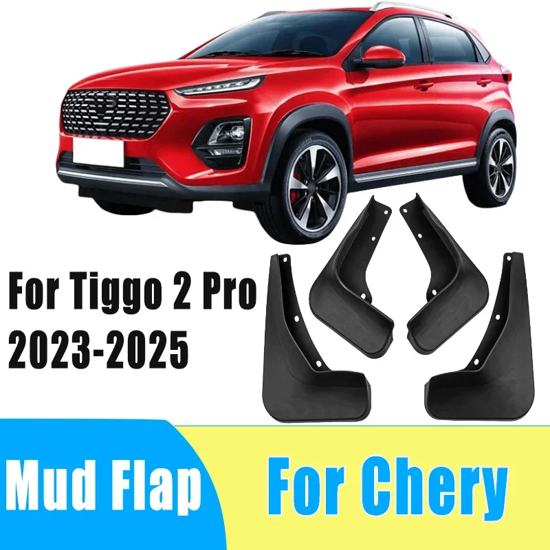 

4pcs Auto Tire Mudguard Waterproof Prevent Mud Splashing Car Mud Flap Fender Trim Accessories For Chery Tiggo 2 Pro 2023-2025