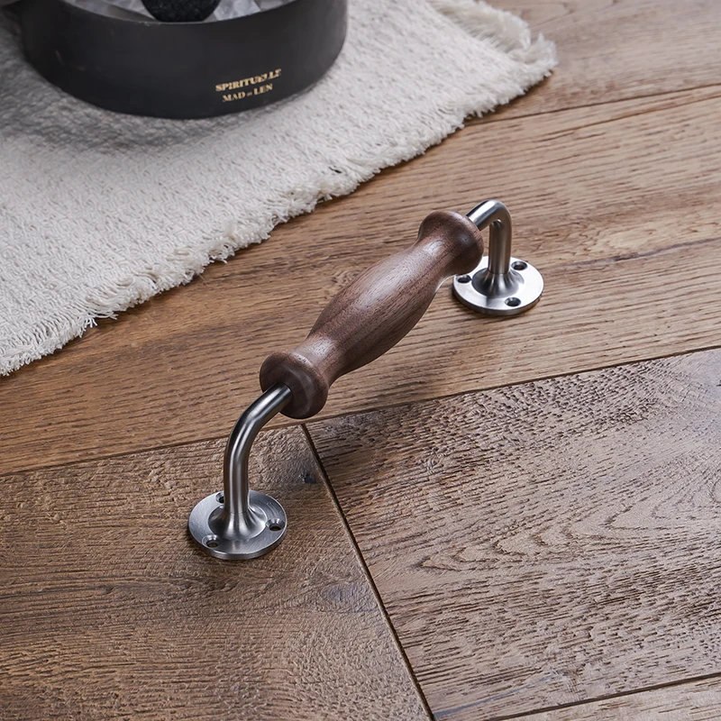 Solid Wood Furniture Handle With Eco Friendly Finish Cabinet Knob Pull For Door Drawer Cupboard