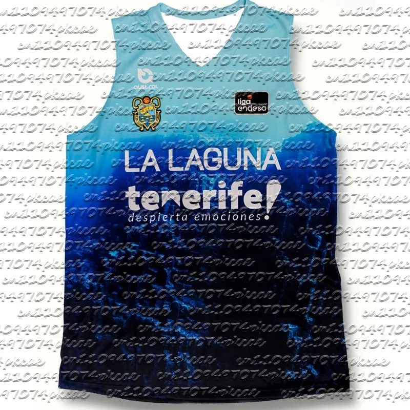 2526 Tenerife Moda 3D Impreso España Baloncesto Tercera Jersey Chaleco Adultos y niños Transpirable Secado rápido Ropa deportiva cómoda