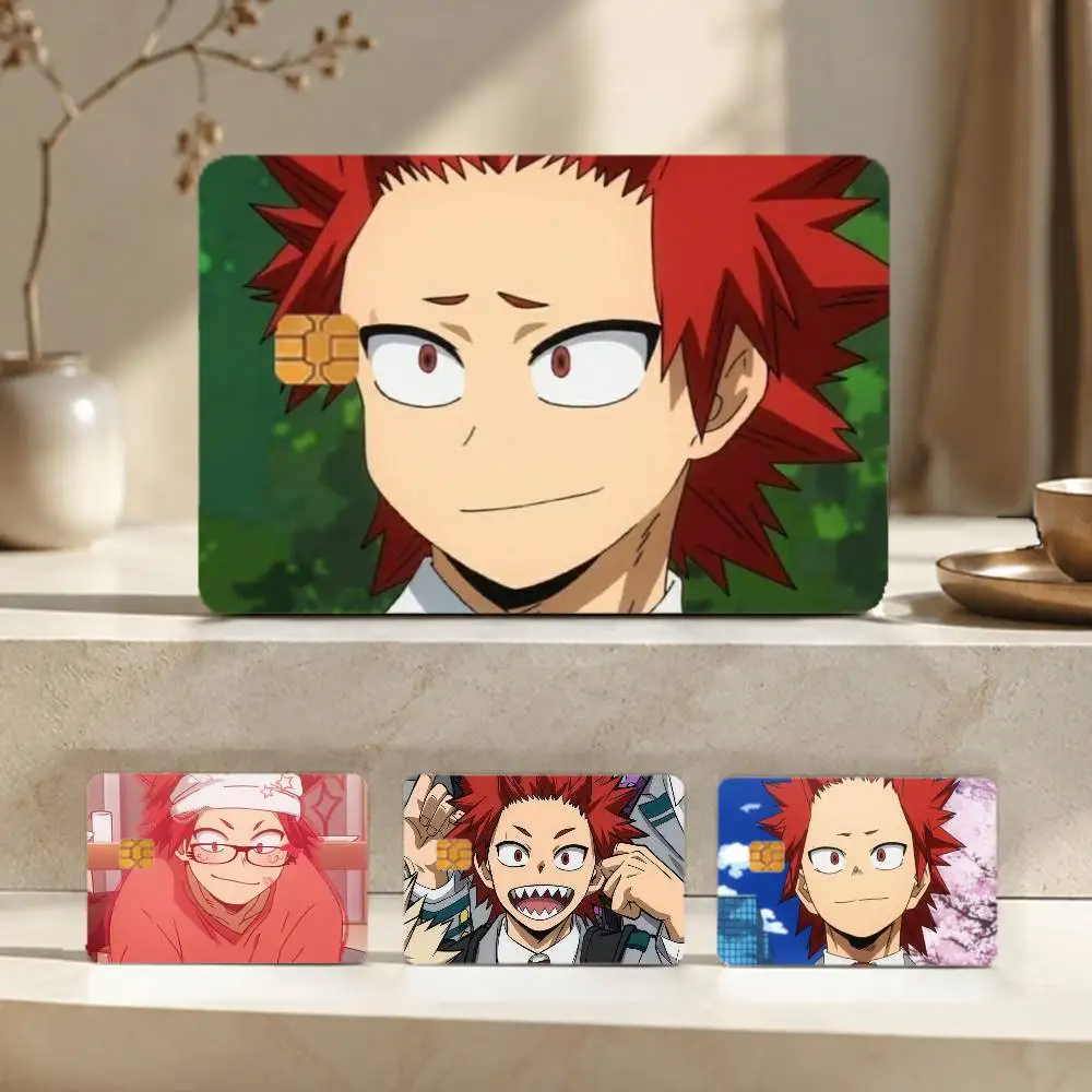 E-Eijiro K-Kirishima Cartoon Sticker Film Tape Skin for Credit Card Debit Card Waterproof Stickers