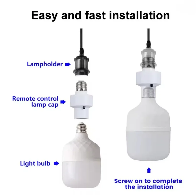الذكية الأشعة تحت الحمراء للتحكم عن بعد LED امفولدر AC85-265V العالمي الموقت E27 لمبة المقبس سهلة التركيب للمنزل الممر المرآب #5
