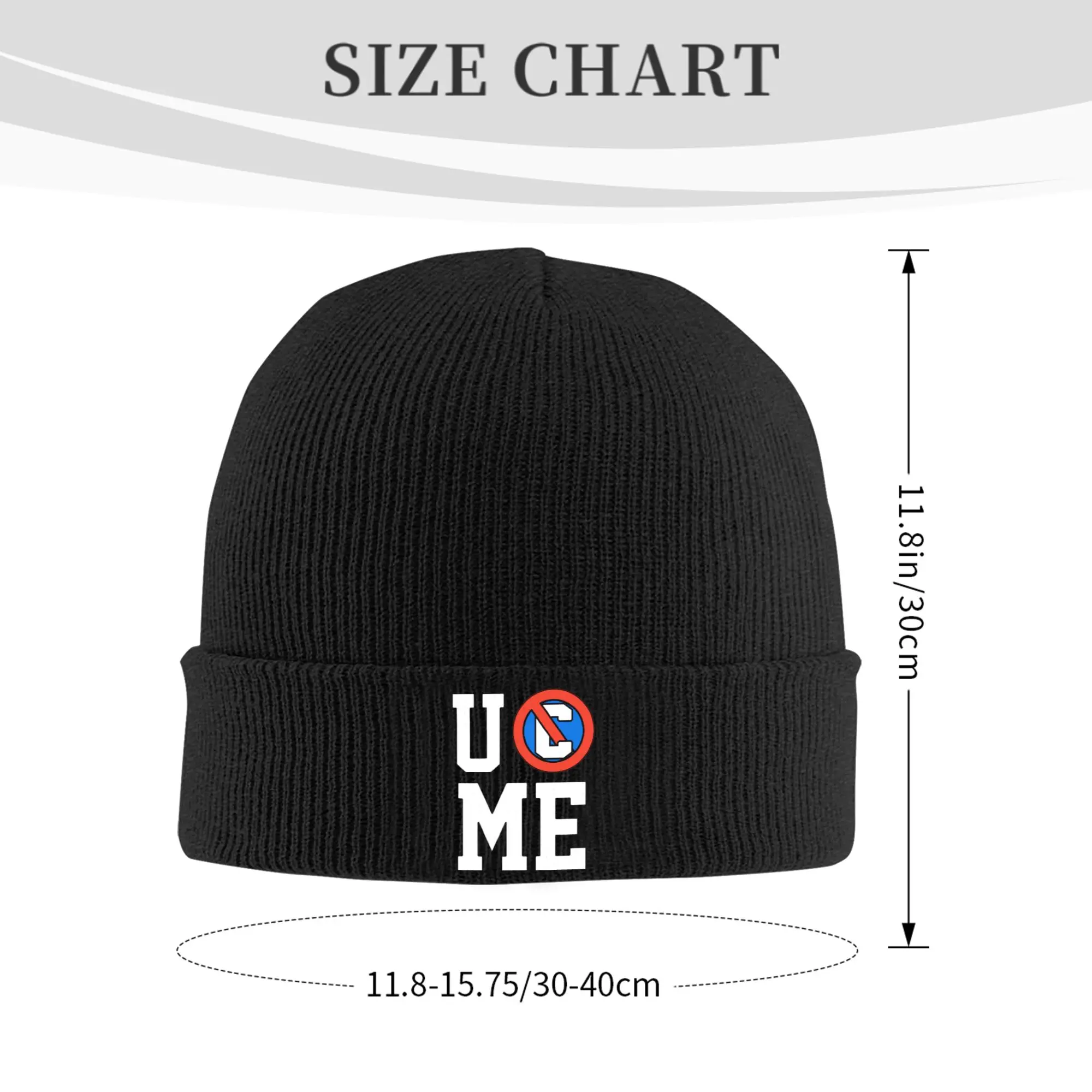 Cenaes Never Give Up Bonnet Hats  Fashion Knitting Hat Autumn Winter Warm Johnes U Cant See Me Skullies Beanies Caps