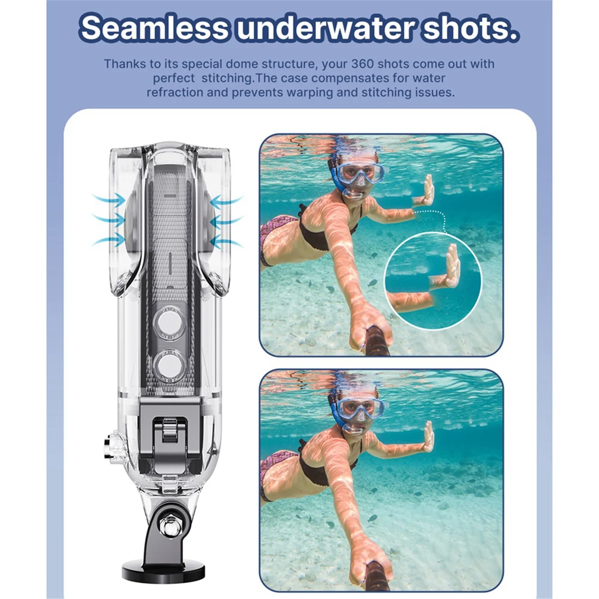 

B47C для Insta 360 X3, водонепроницаемый чехол, аксессуары для экшн-камеры, чехол для дайвинга, 50-метровый защитный чехол для панорамной камеры