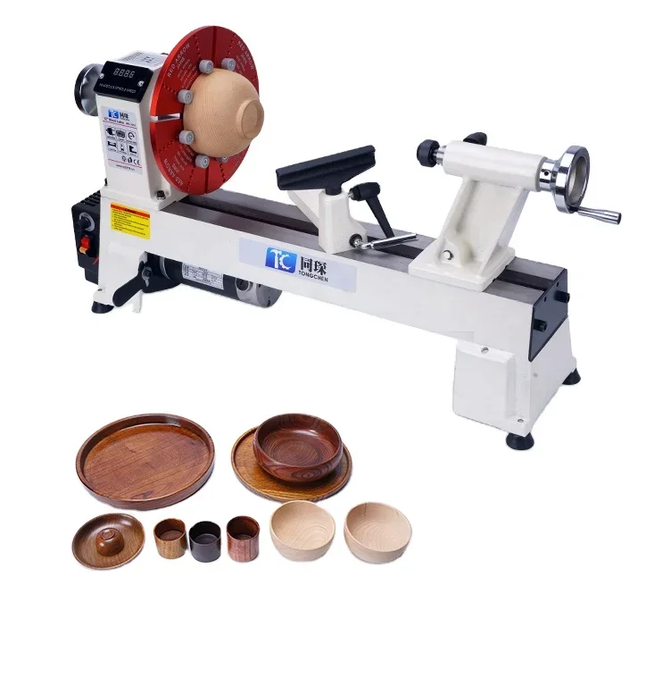 The 900W Mini Digital Display Woodworking Lathe Can Process Wood with a Length of 450 Millimeters