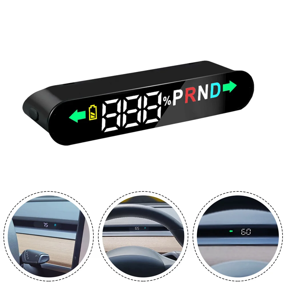 2024 Car HUD Head Up Display For Tesla Model 3 Mode Y Electronic Speedometer Signal Gear LCD Screen High-Definition Waterproof