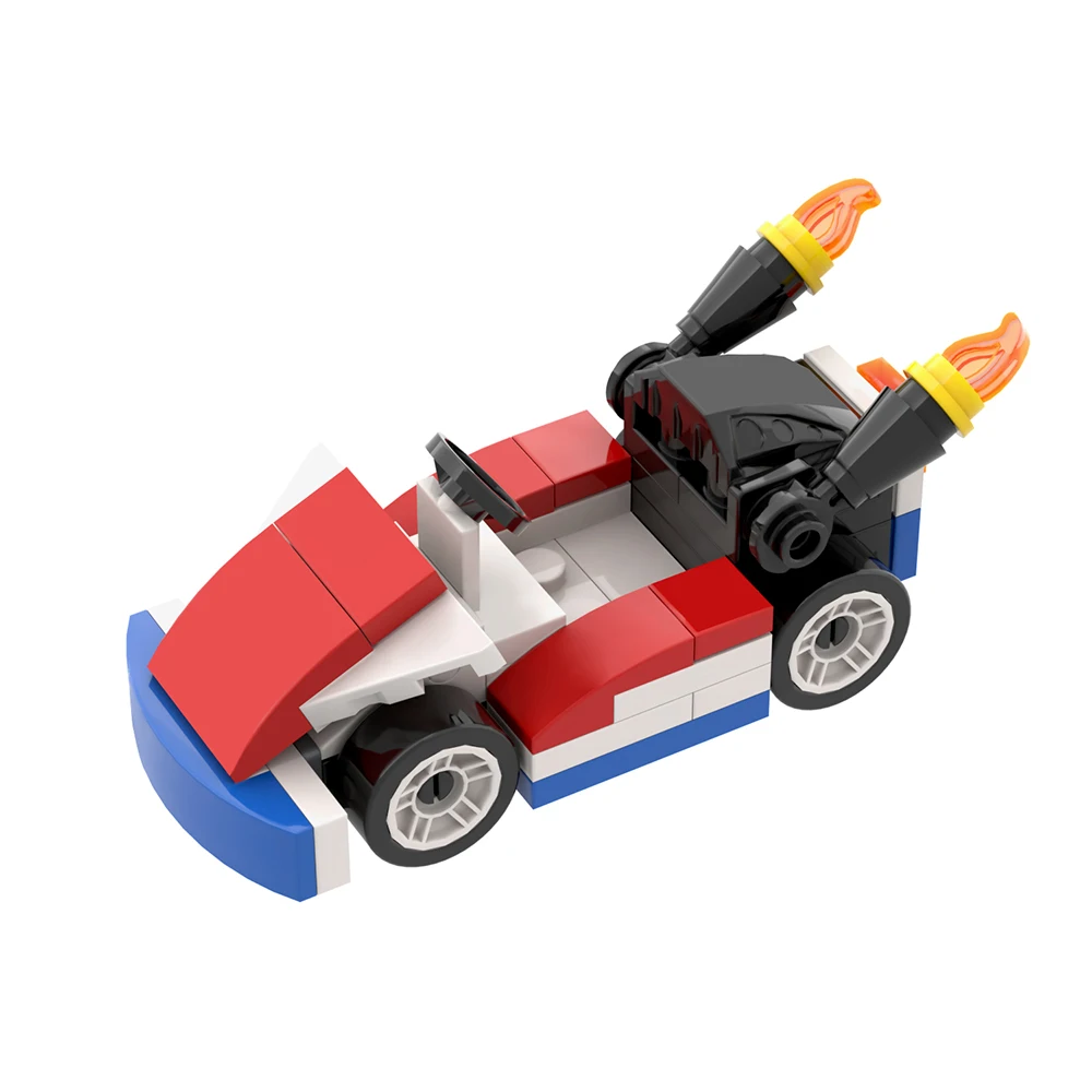 MOOXI Game Racing Car Karting Set Moc Brick Model Compatible Action Figures Building Blocks Kids Toys For Children Birthday Gift