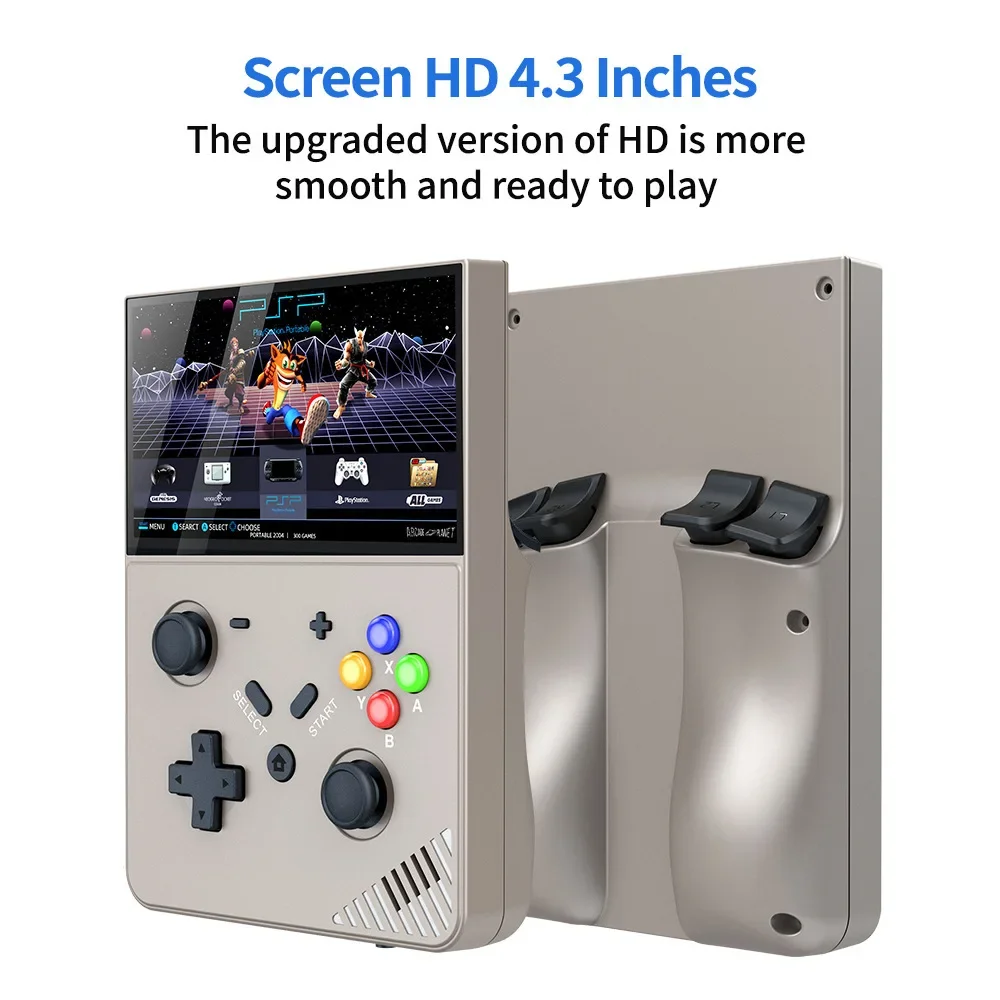 R43 PRO handheld game console M18 open-source 4.3-inch 3D HD 4K joystick retro arcade PSP PS1 electronic game console