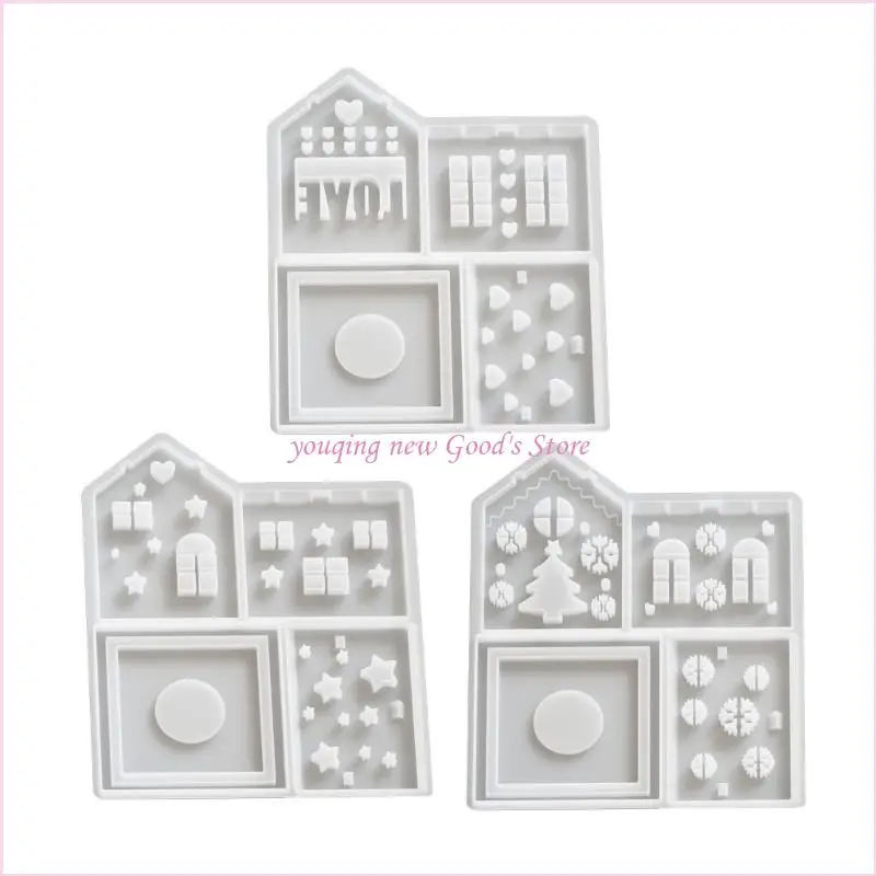 57QA ديكور المنزل شكل قوالب السيليكون الراتنج صياغة أداة سيليكون زخرفة قوالب ليلة ضوء حامل قوالب للصياغة #4