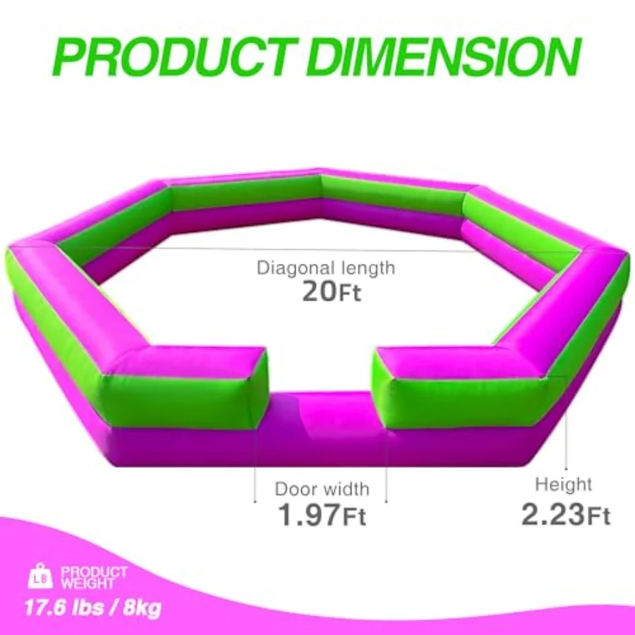 20피트 풍선 가가볼 풀장 (가가볼 포함) 실내/실외 스포츠, 학교/가족 활동, 간편 설치, 녹색/보라색