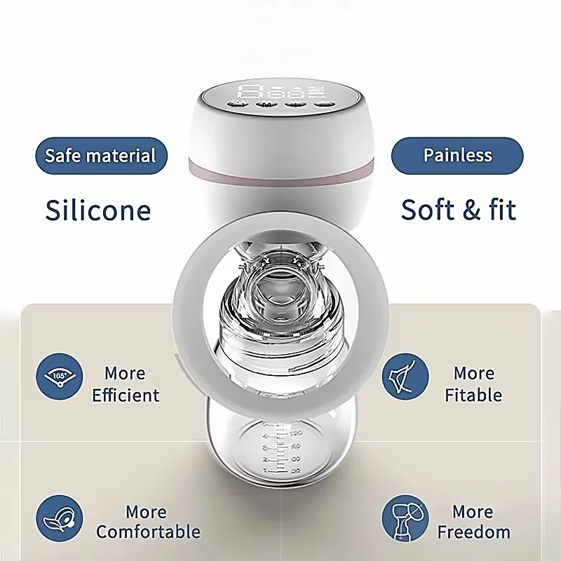 Tiralatte elettrico tiralatte integrato intelligente con estrattore per latte con schermo a LED per l'allattamento al seno a basso rumore