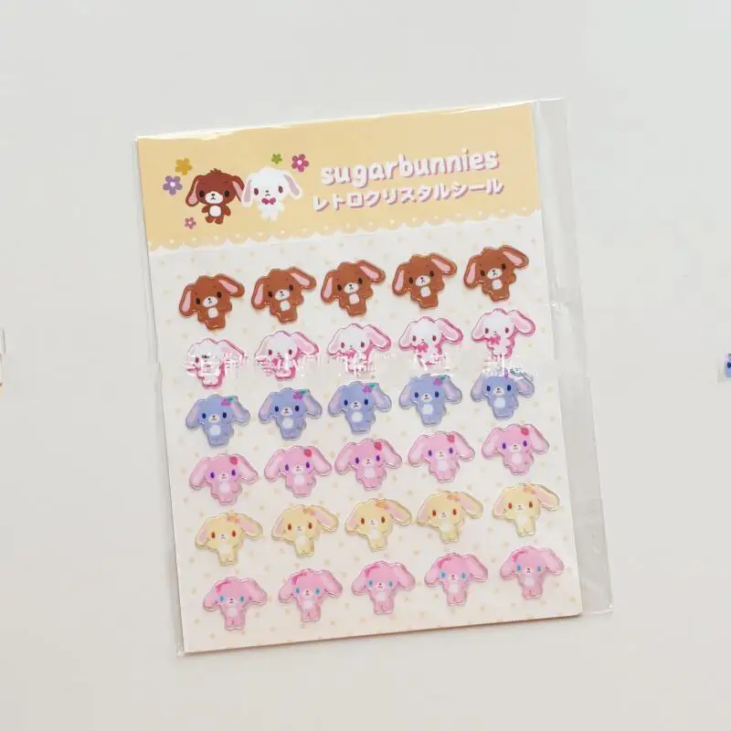 الماس الحواف سانريو Sugarbunnies بريق هلام ملصقات لطيف ليتل TwinStars فتاة ملصقات صناعة يدوية لعبة جراب هاتف هدية تزيين