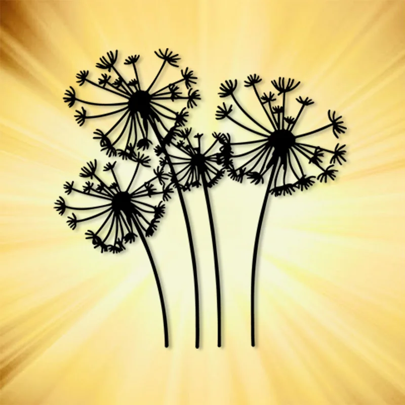 

1pc Vintage Dandelion Iron Wall Art Rust Proof Metal Dandelion Mural Statue Indoor Outdoor Home Garden Study Wall Decor Gift