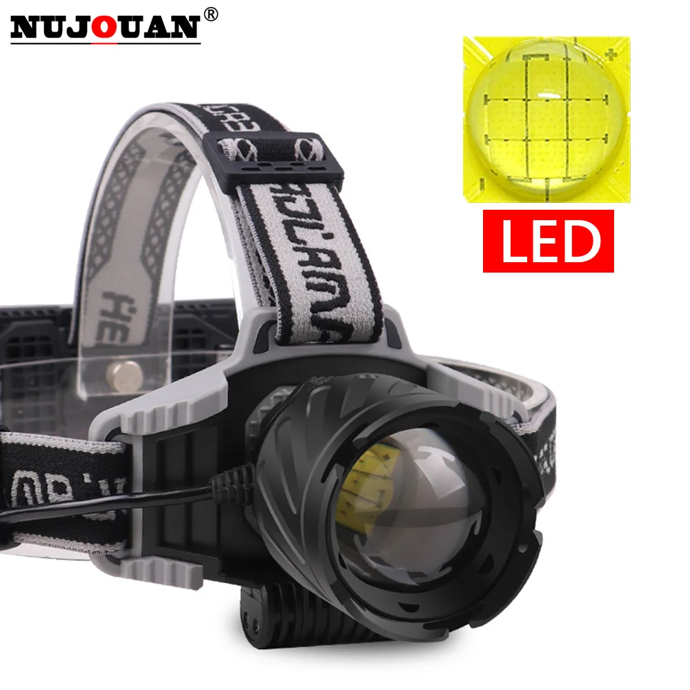 Super Bright LED Headlamp With XHP99 Lamp Beads Waterproof Headlight Power Display Suitable Exploration Hunting Fishing Lanterna